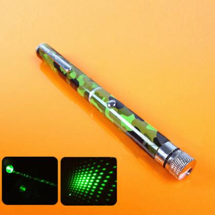 Penna laser verde 100mW con tappi caleidoscopiche