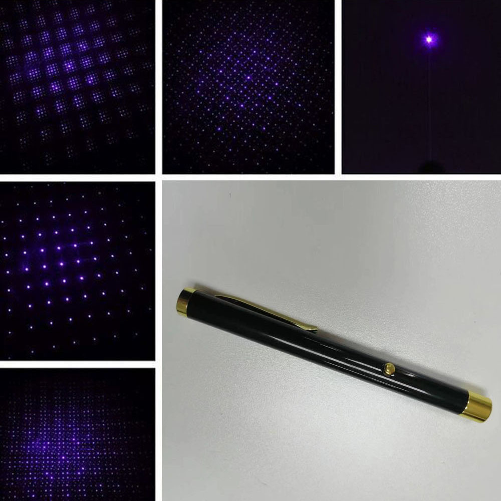 Penna laser viola con teste modello