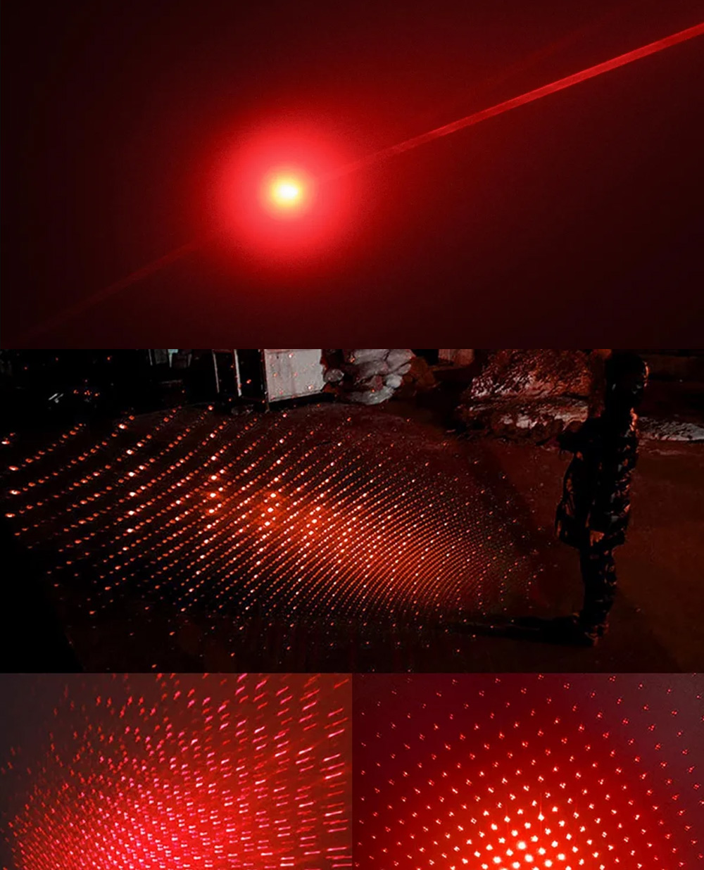 Puntatore laser rosso con disegni
