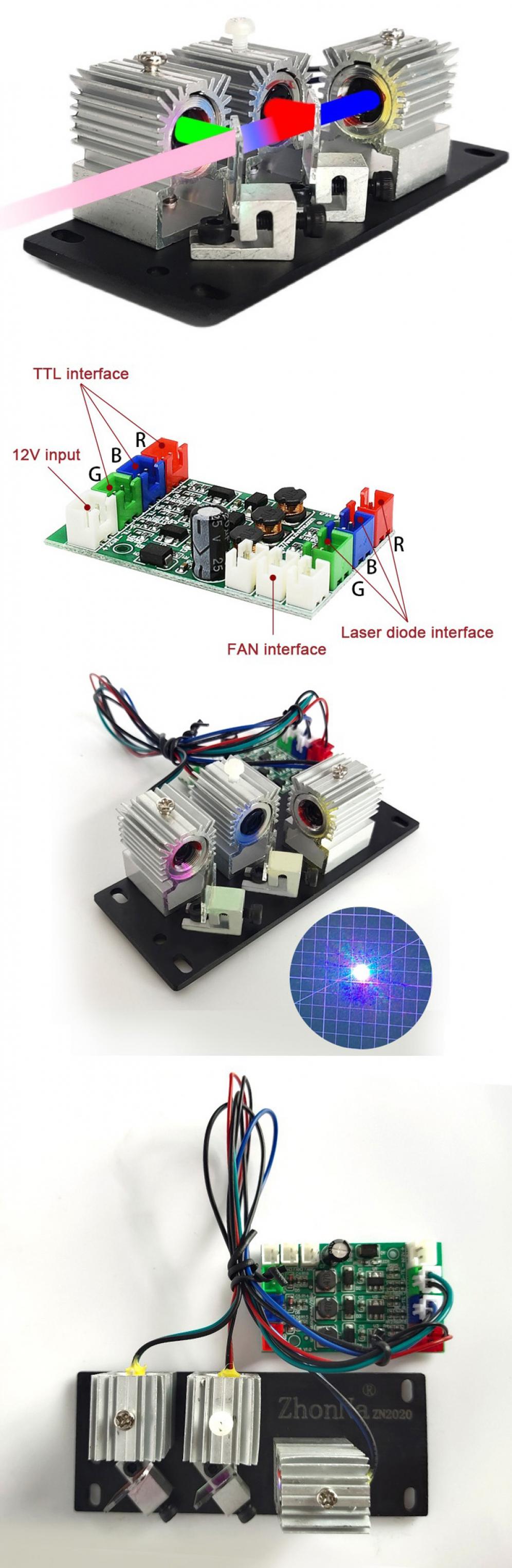 Modulo laser a luce bianca