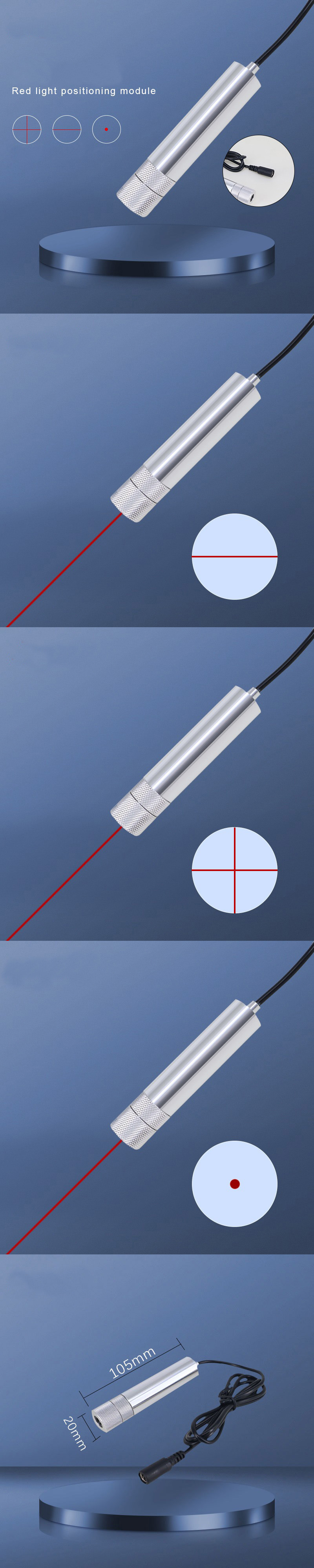 Modulo laser rosso punto/linea/croce