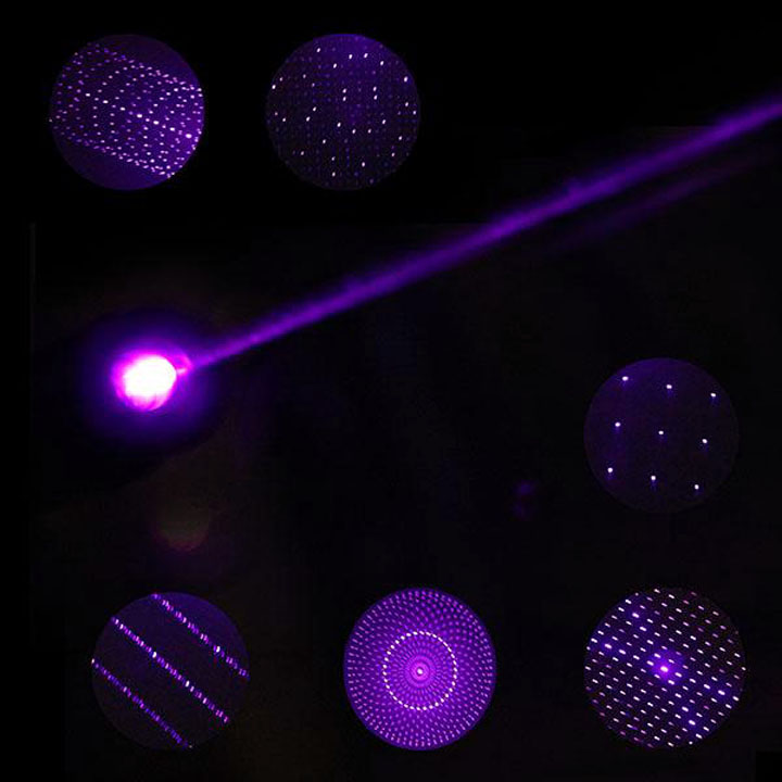 laser viola con disegni