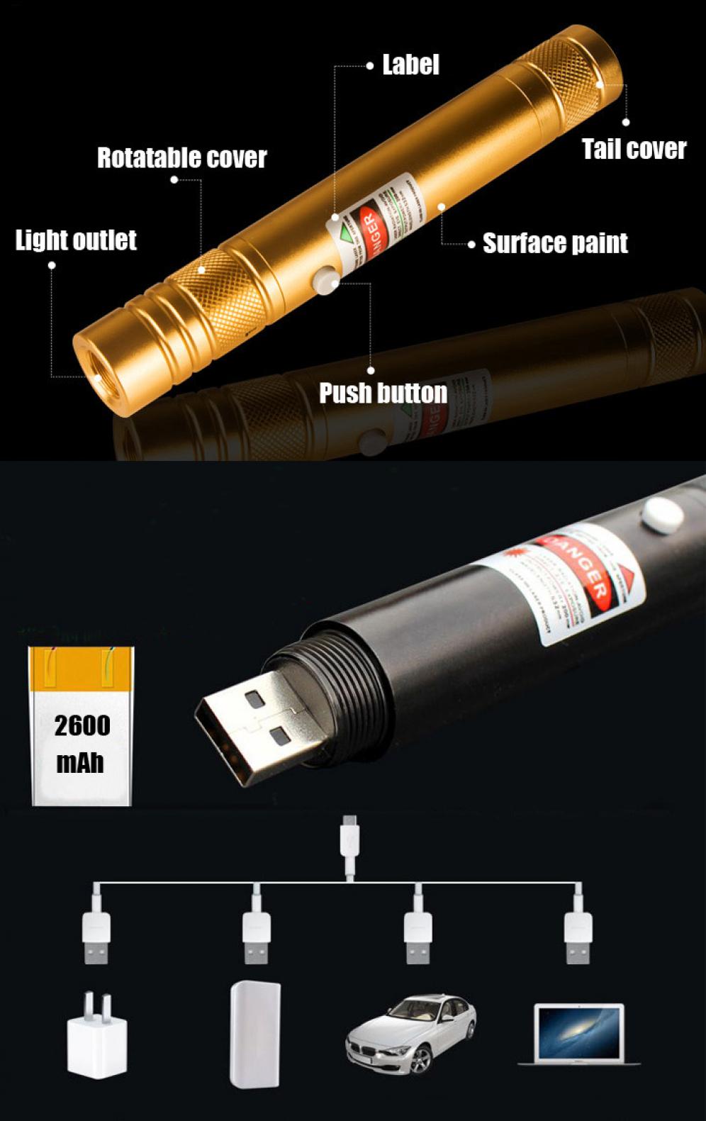 laser rosso USB