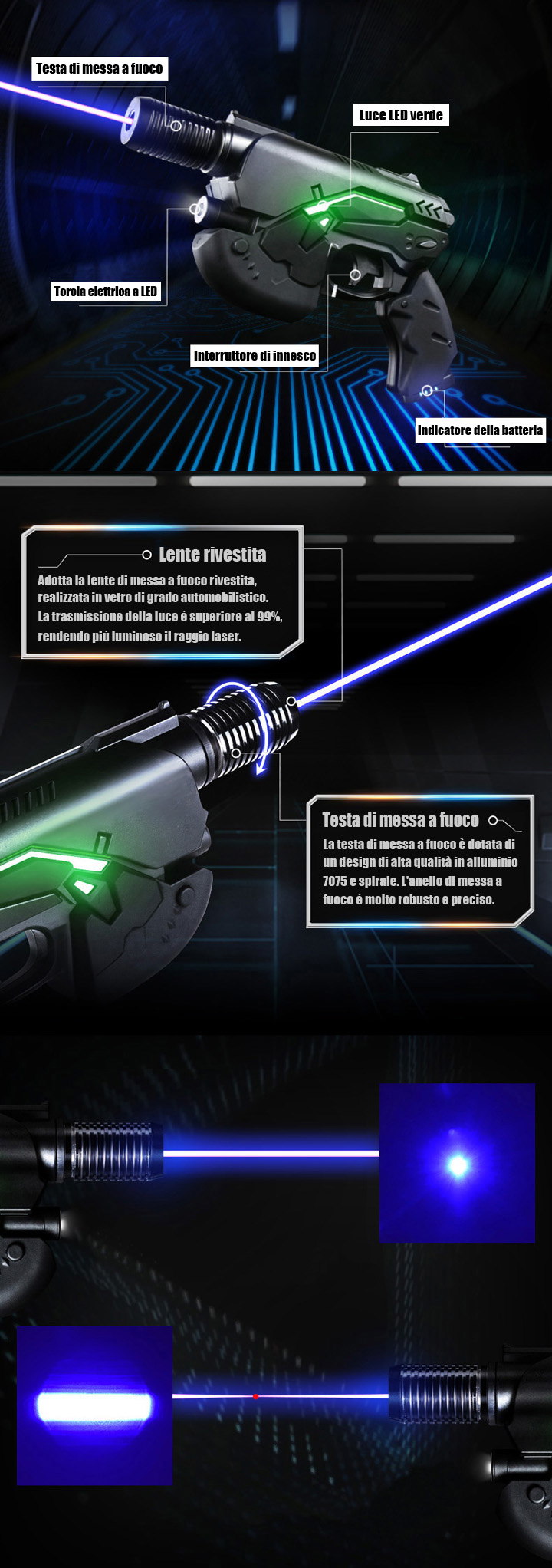 pistola laser potente USB