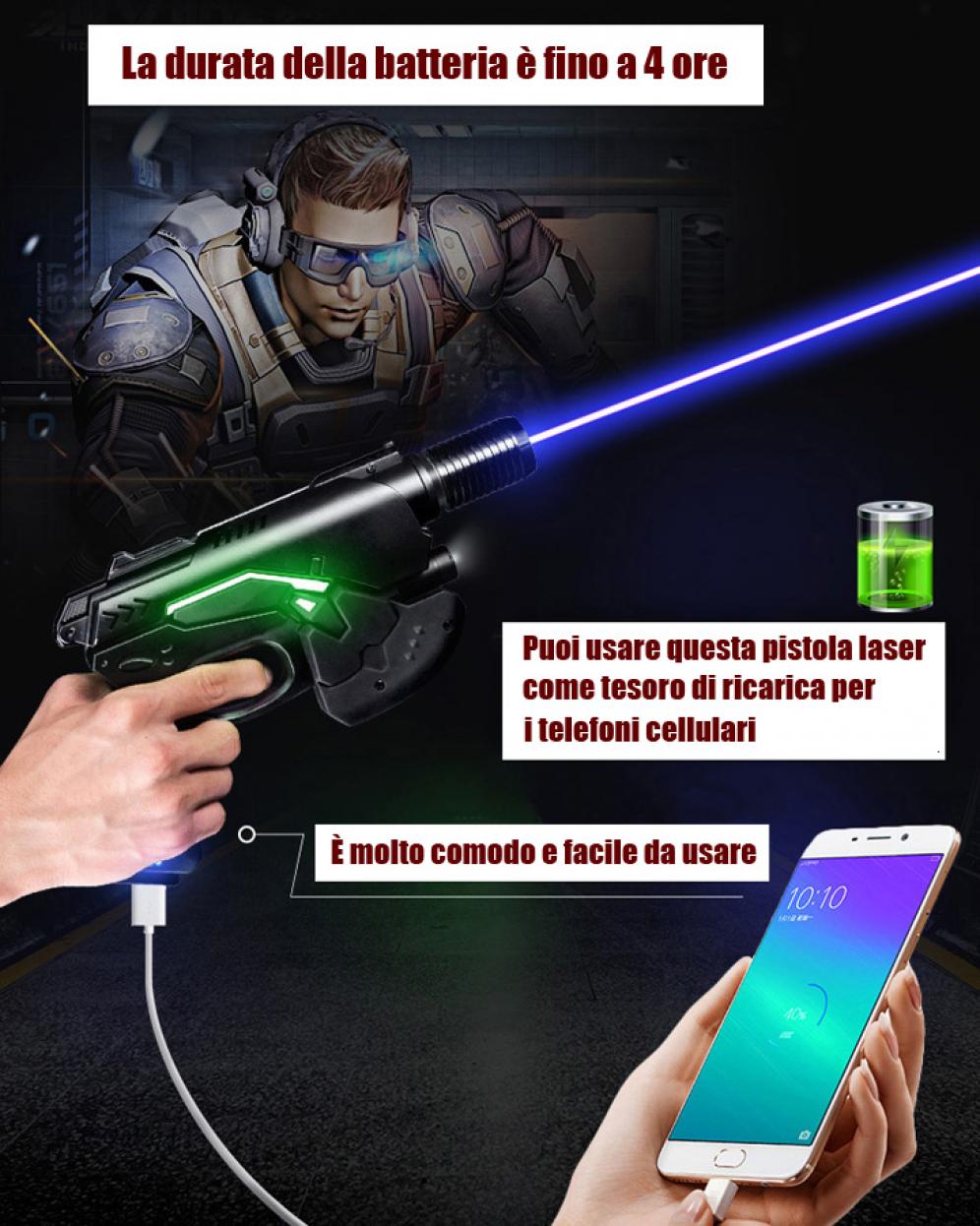 pistola puntatore laser USB