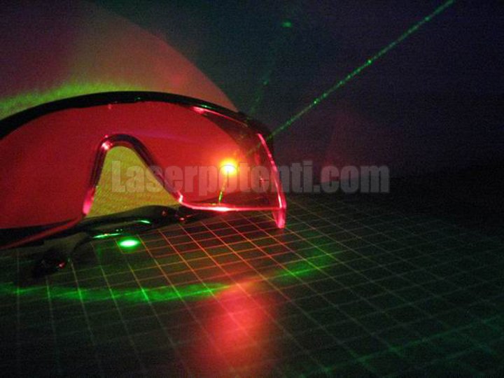 occhiali laser verde