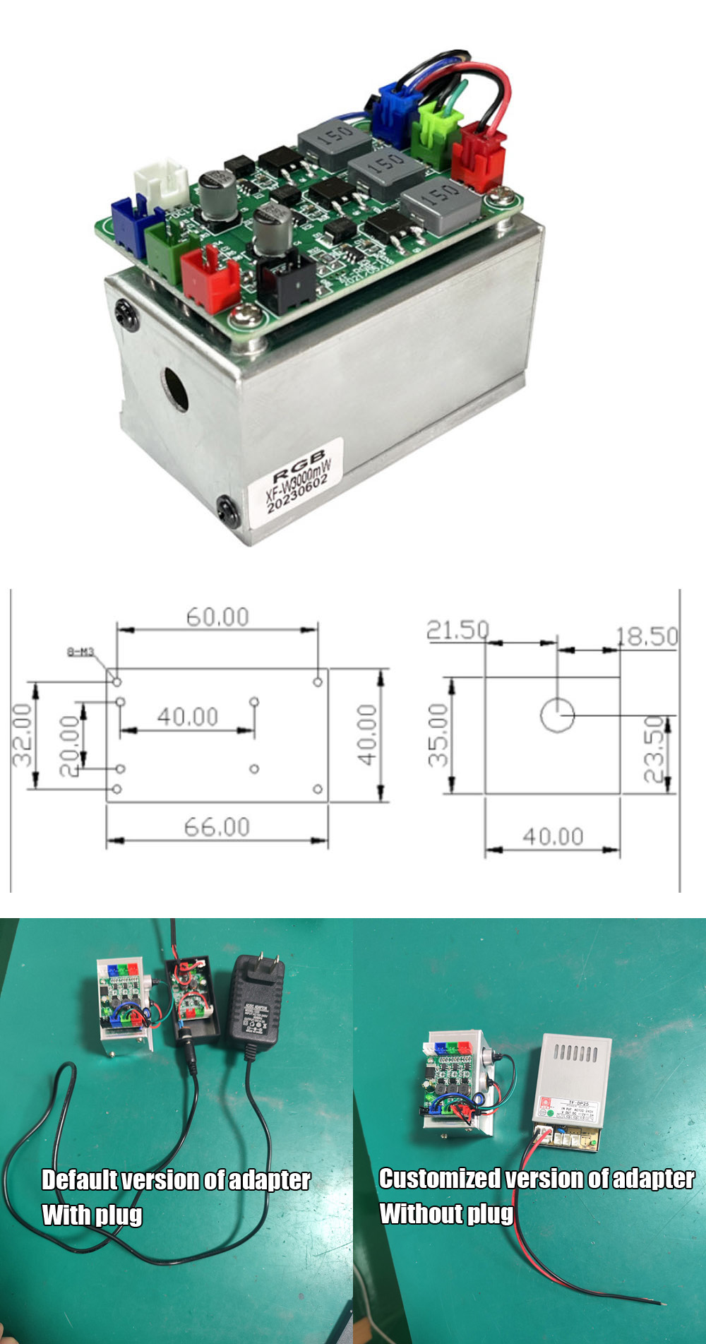 Modulo laser bianco RGB 3W