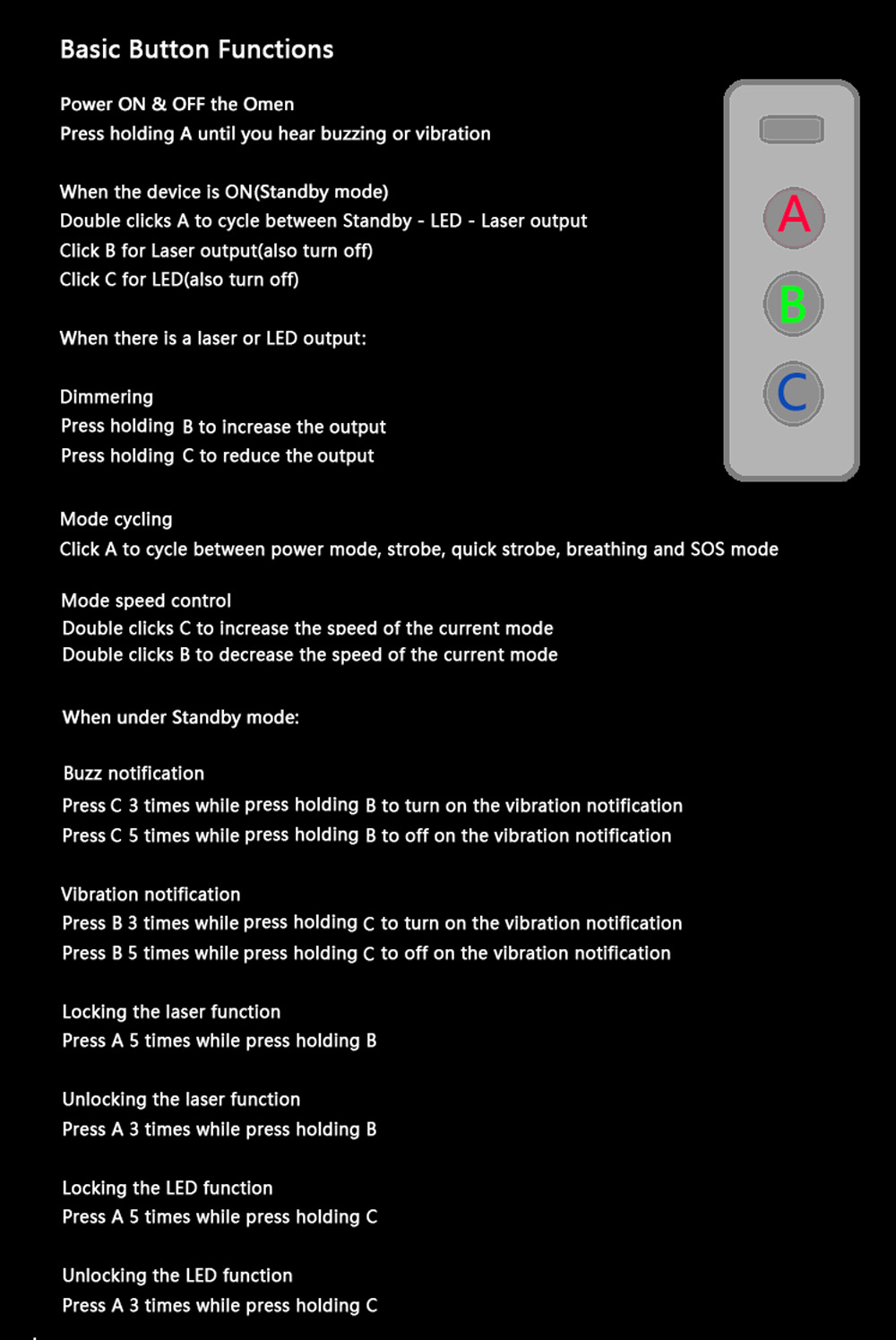 Laser Sanwu con LED