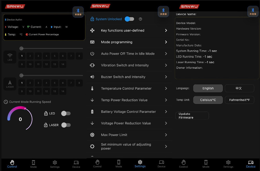 Laser Sanwu con Bluetooth
