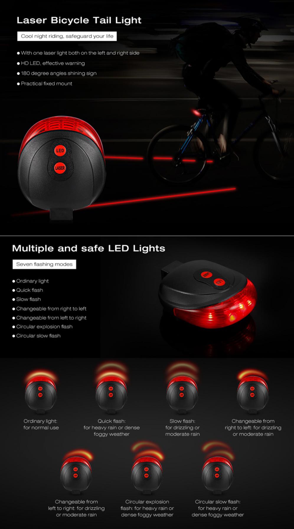 luce laser bicicletta