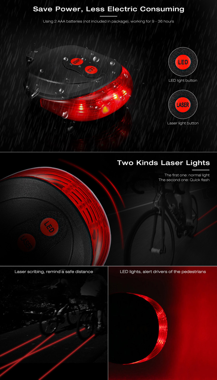 luce laser bici