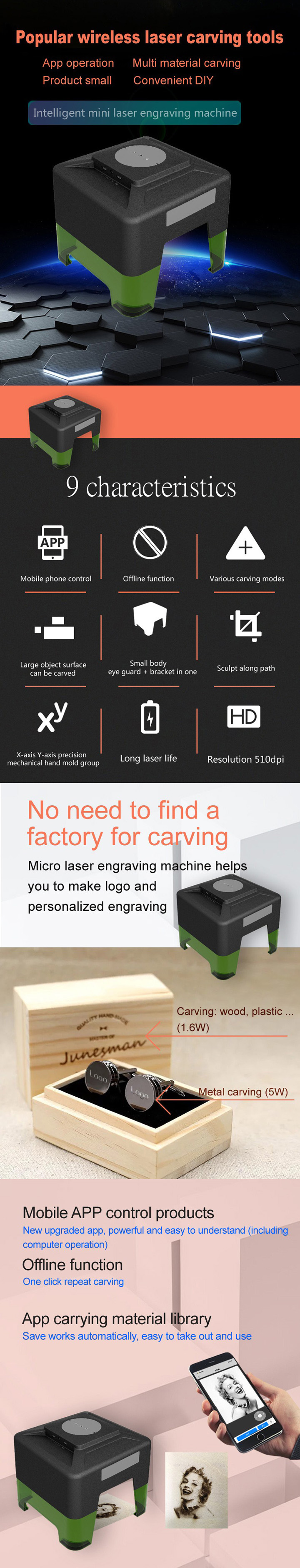Mini macchina per incisione laser