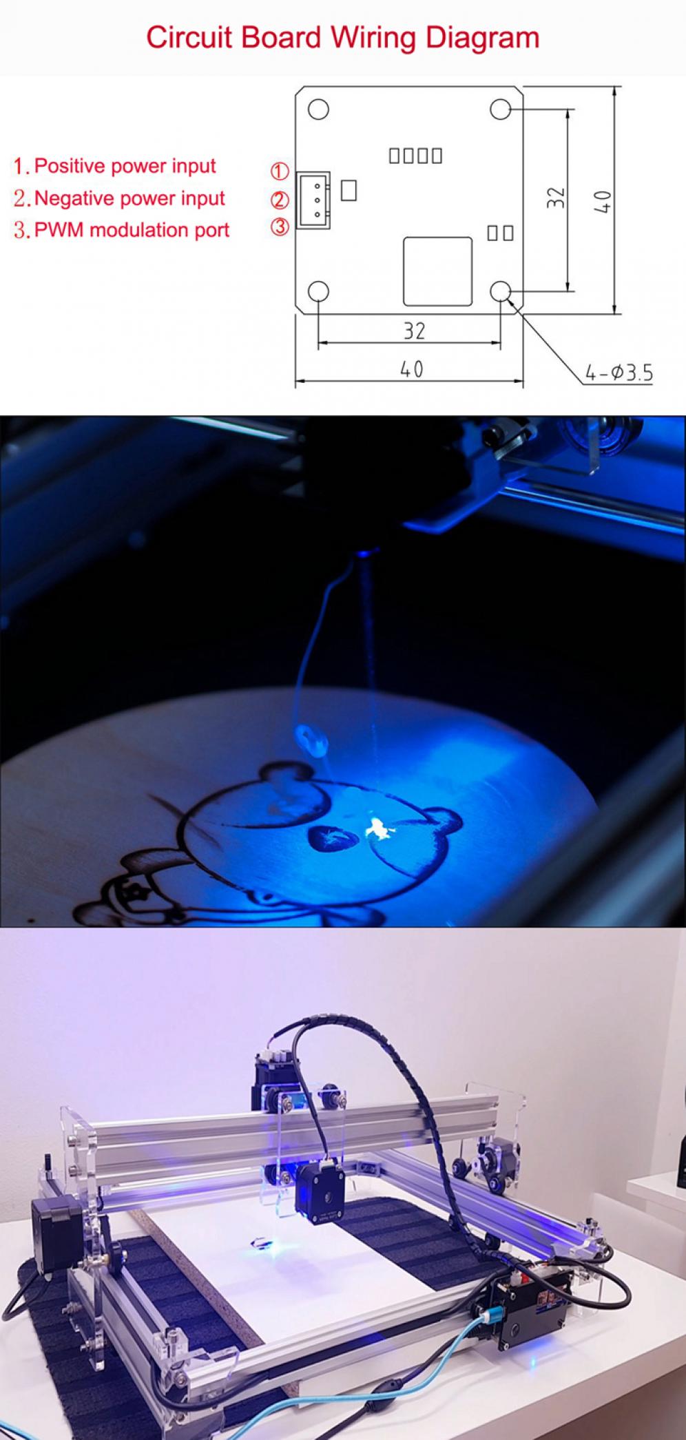 modulo incisore laser blu