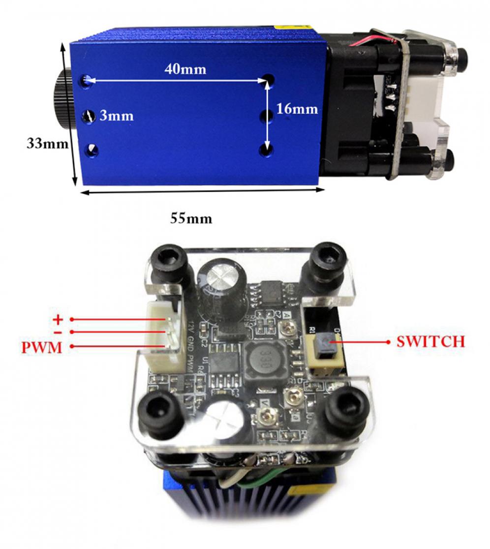 modulo laser 405nm 500mW