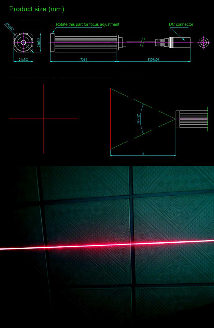 modulo laser a linea rossa