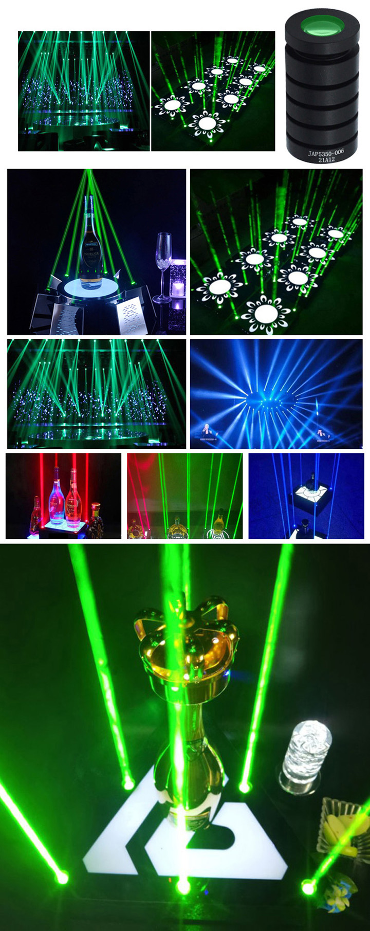 modulo laser verde con raggio spesso