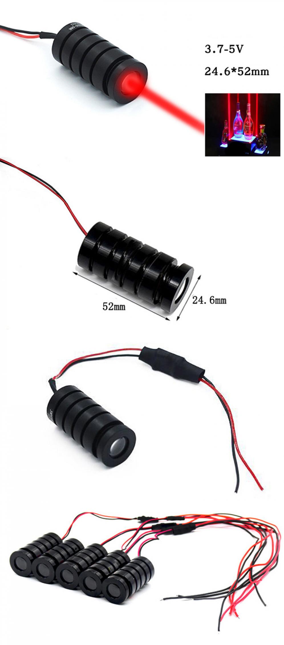 Modulo laser rosso a raggio spesso