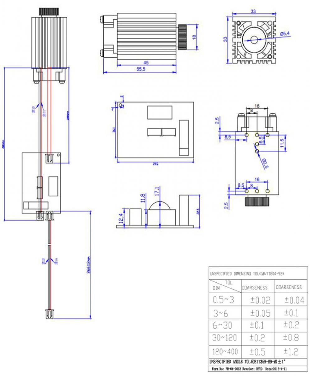 Modulo laser 808nm 500mW