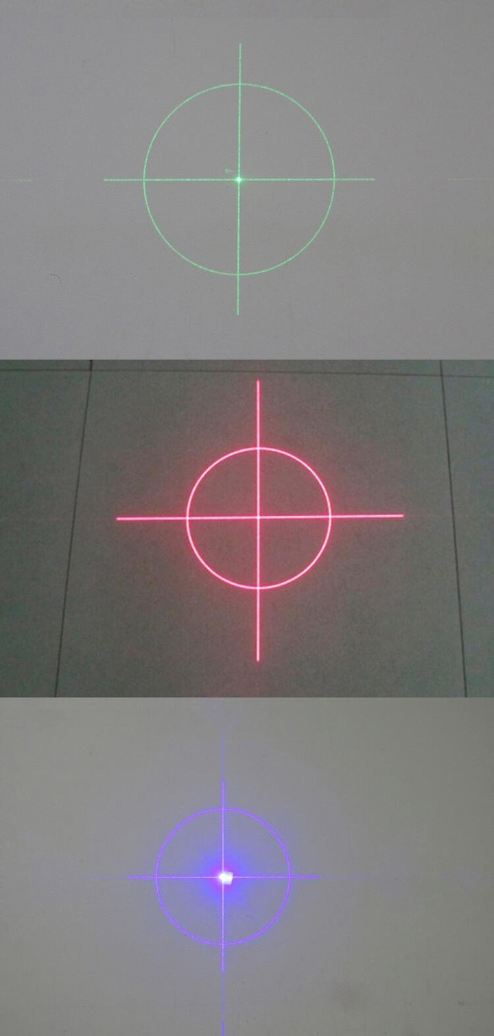 Modulo laser croce+cerchio verde/rosso/blu