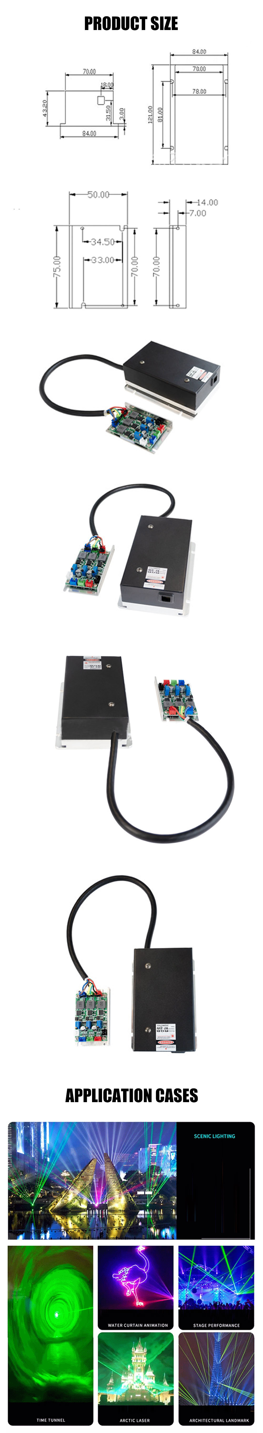 Modulo laser bianco RGB potente