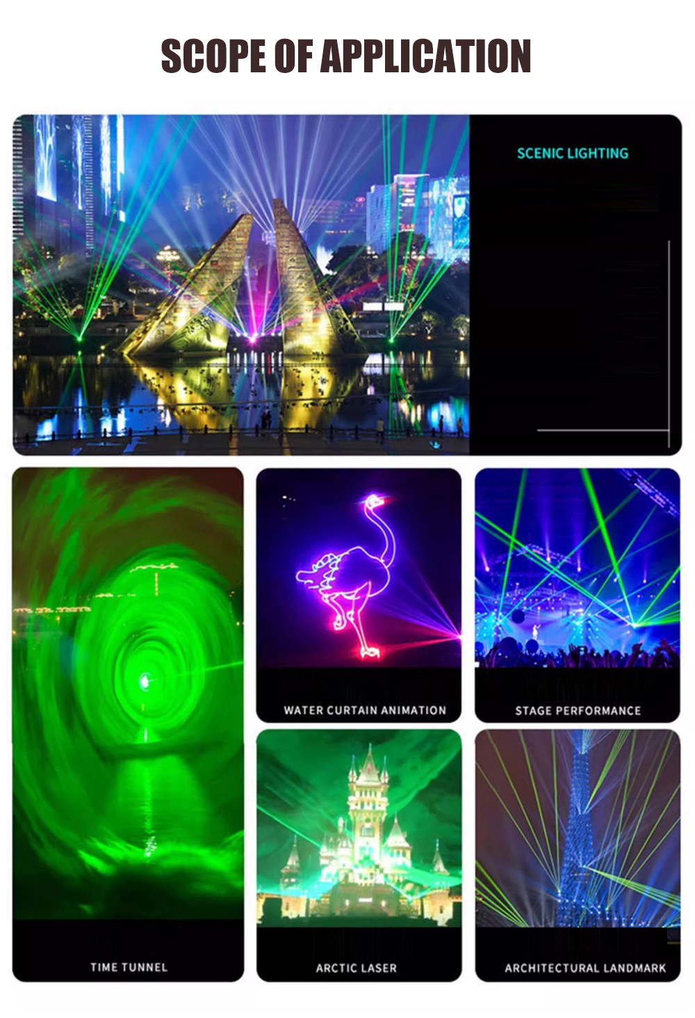 Modulo laser RGB per palco