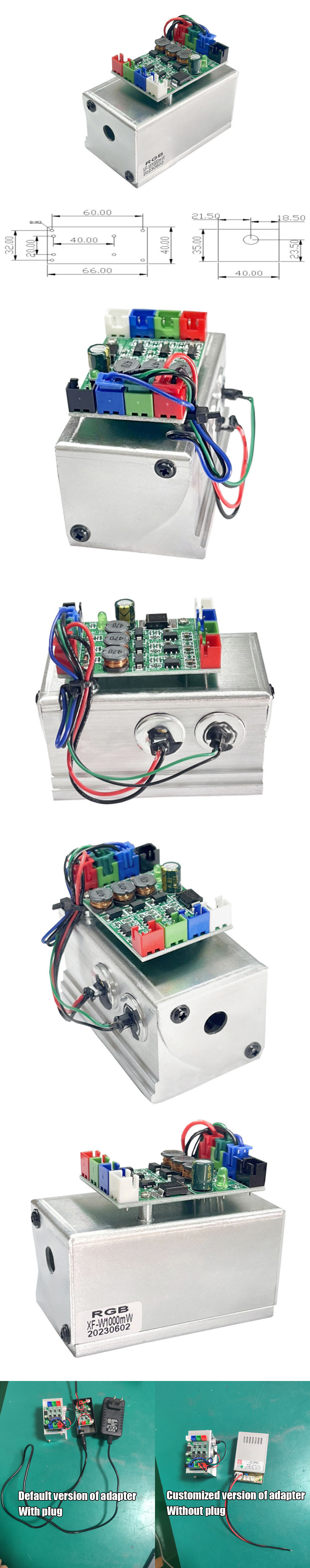 Modulo laser bianco RGB con TTL