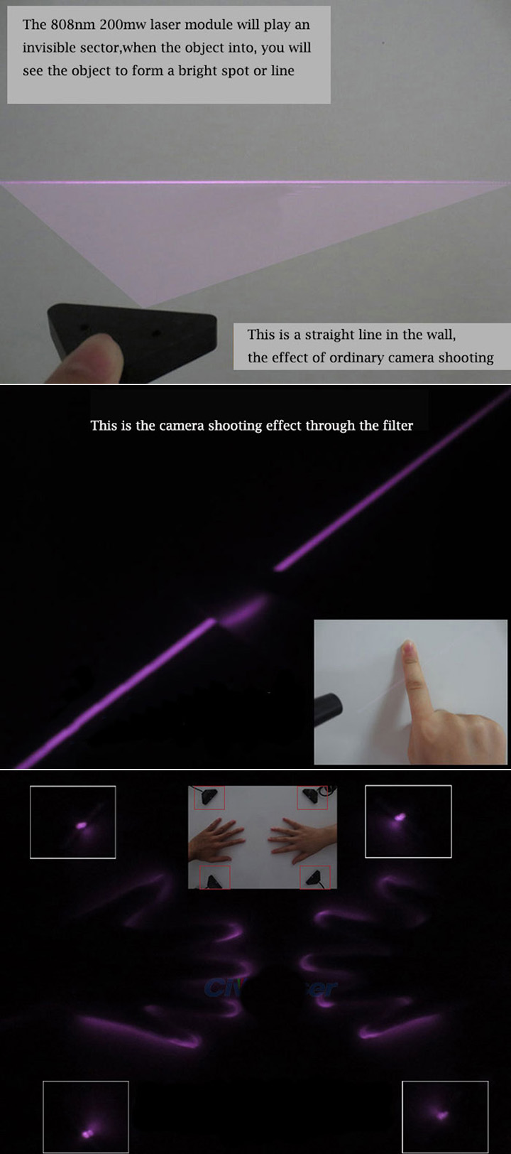 modulo laser linea infrarosso