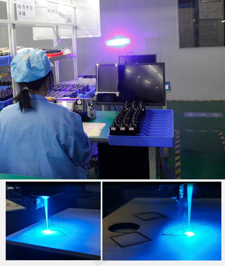 Modulo laser blu per incisione