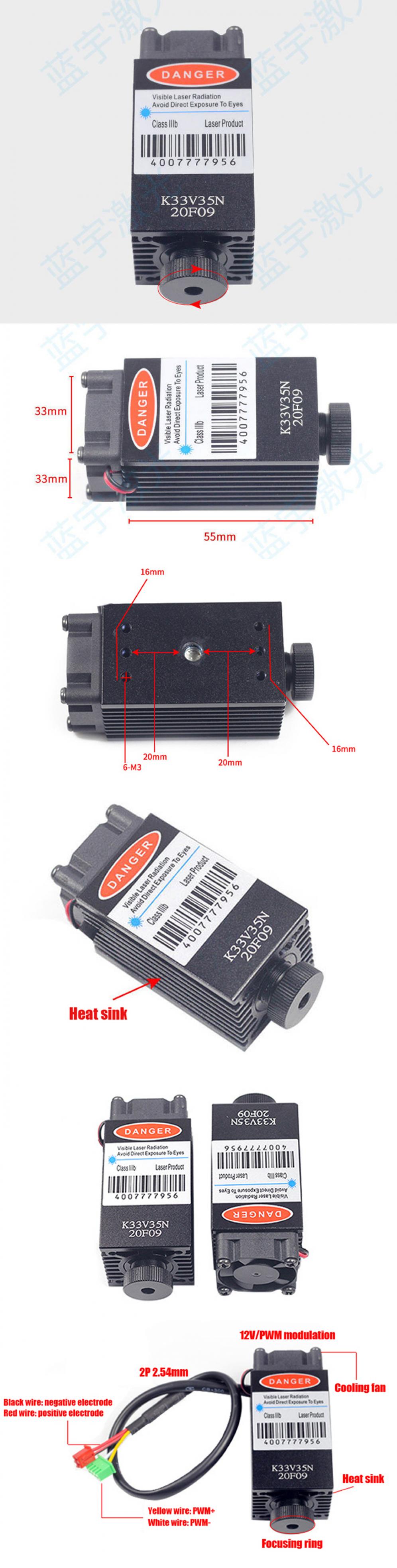 modulo laser viola 405nm