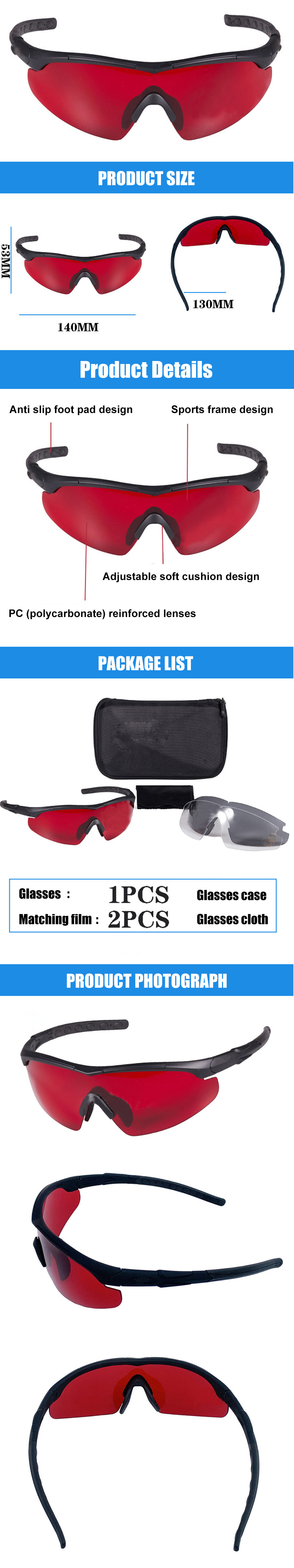 Occhiali protettivi militari OD5+ per laser