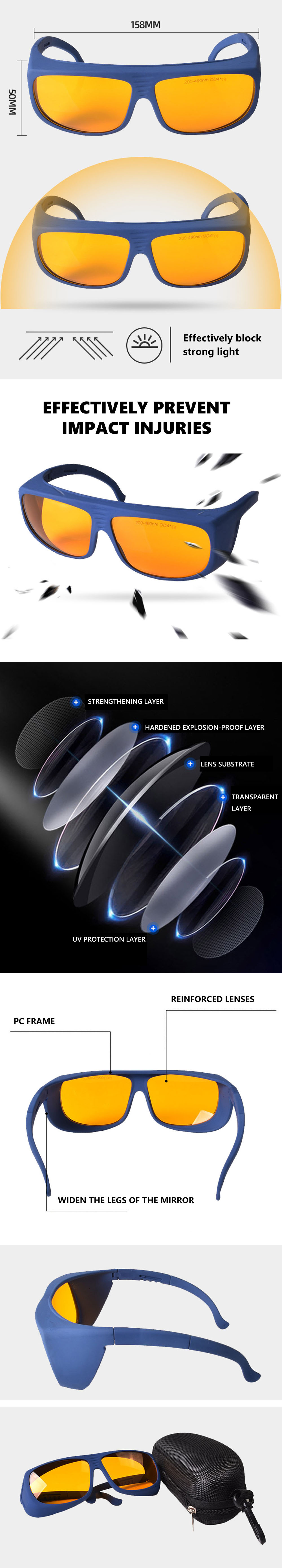 Occhiali di sicurezza economici per laser