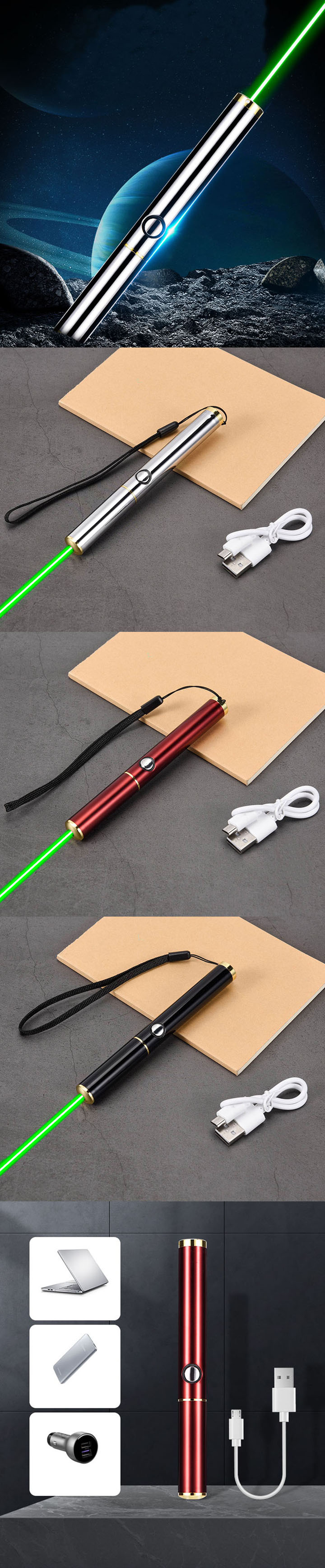laser USB luce verde