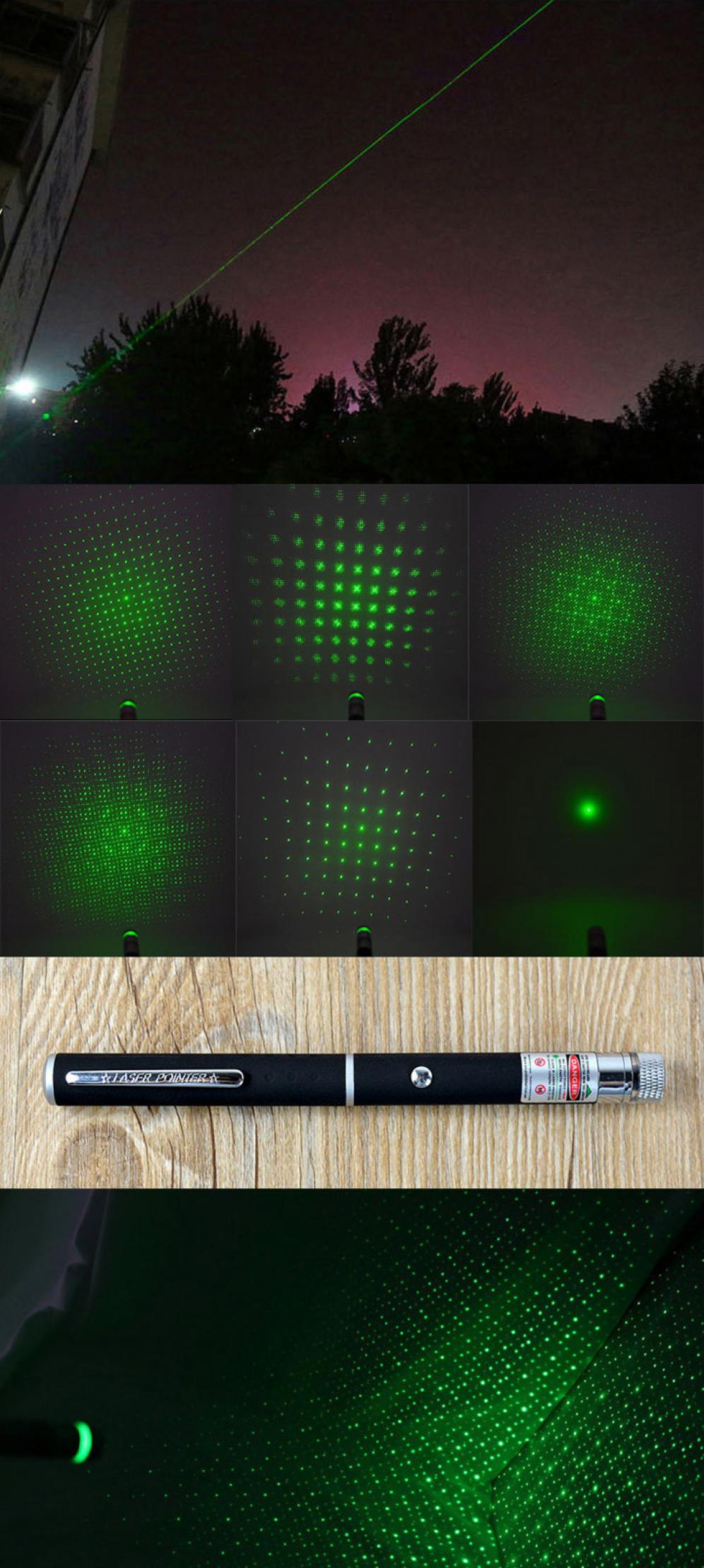 Penna laser verde con disegni