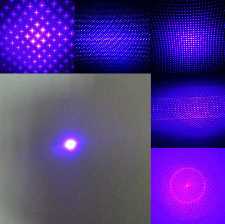 laser viola con disegni