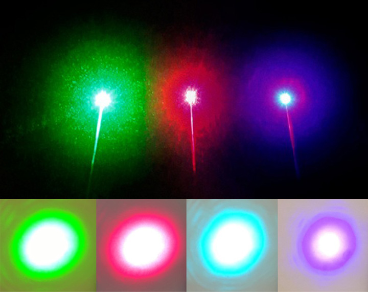 laser verde / rosso / blu / viola
