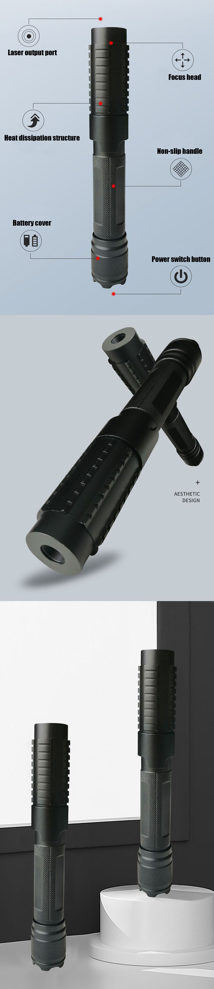 Puntatore laser 420 nm palmare