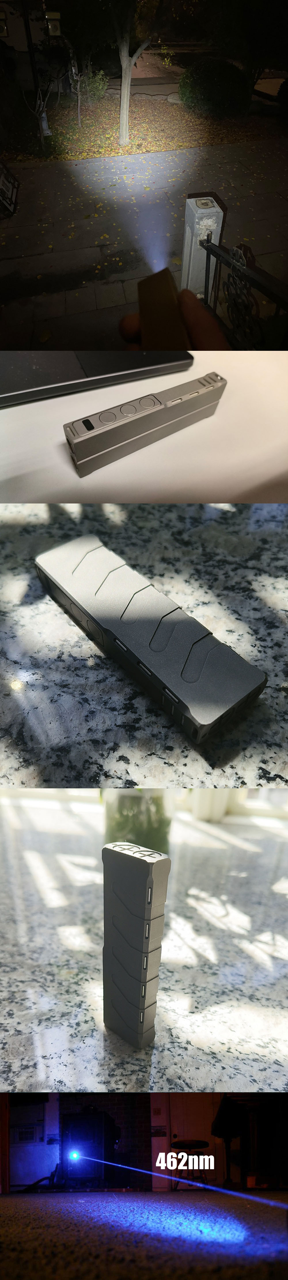 Puntatore laser azzurro con Bluetooth