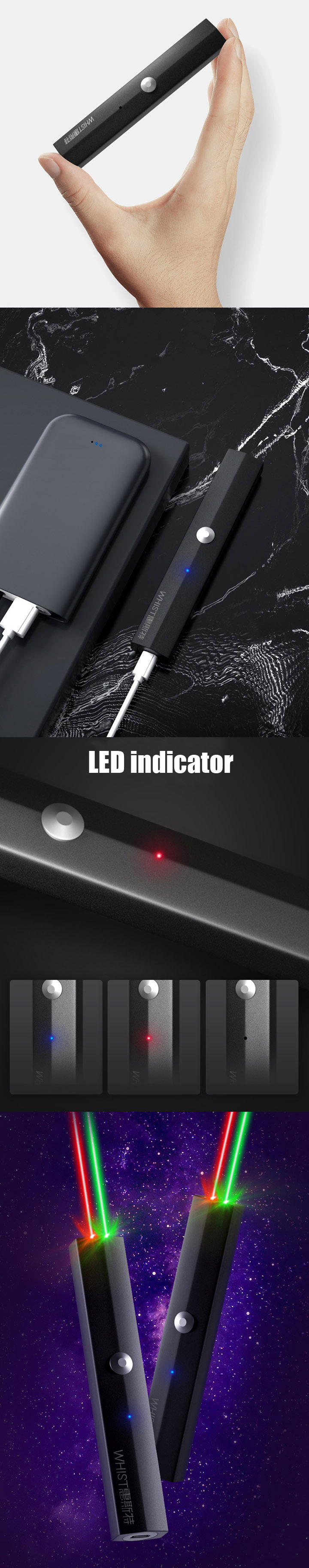 puntatore laser USB ricaricabile