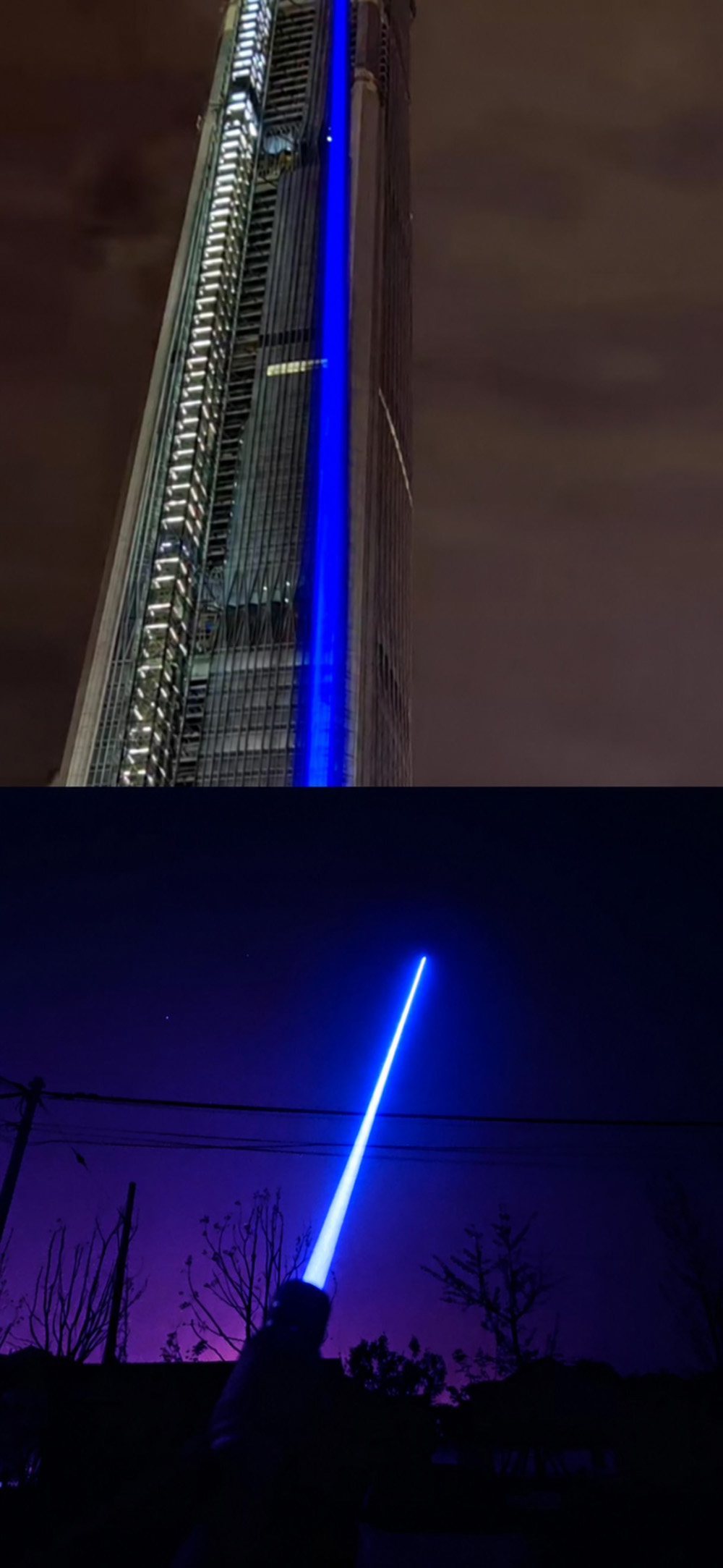 Puntatore laser 455nm 10000mW più potente