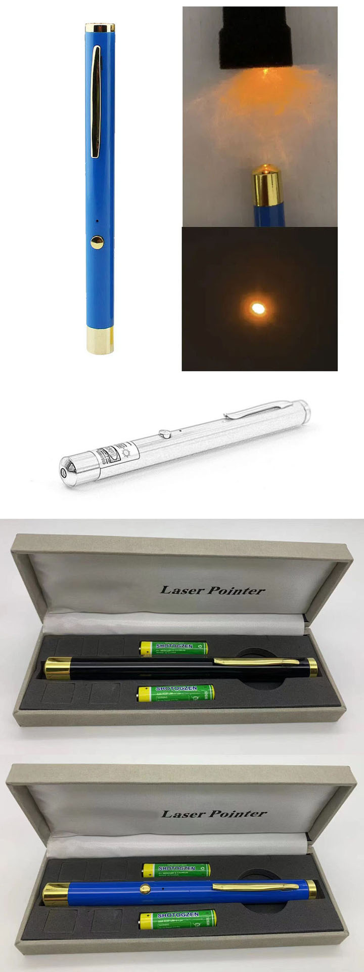 Puntatore laser giallo 591 nm