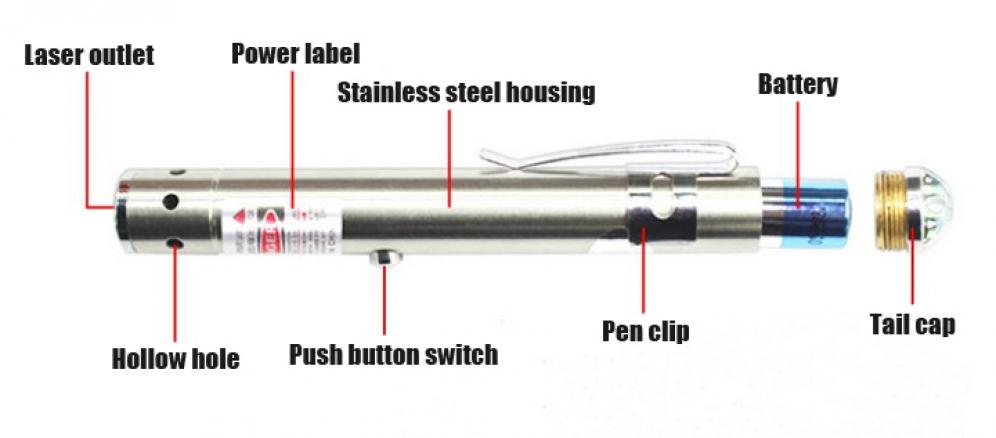 puntatore laser luce rossa piccolo