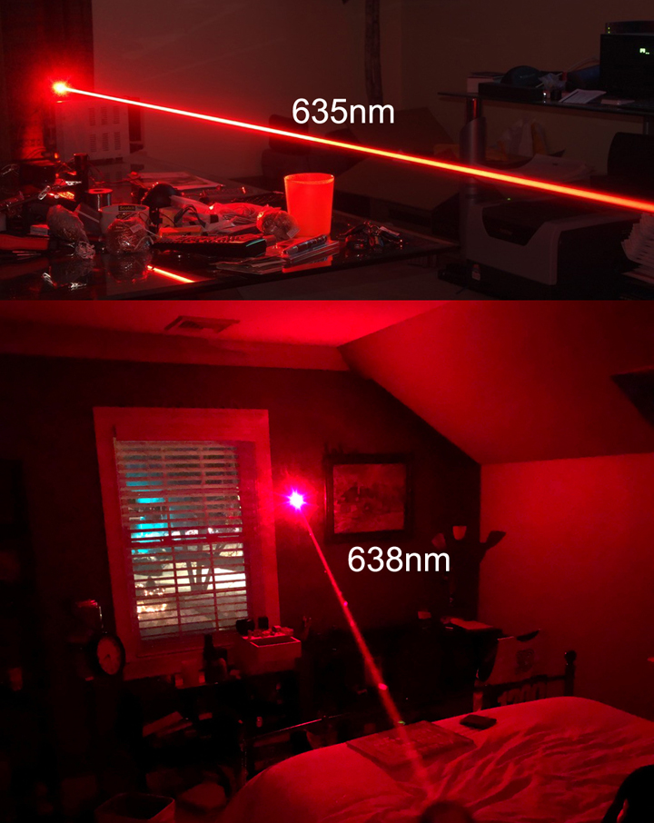 Puntatore laser rosso potente
