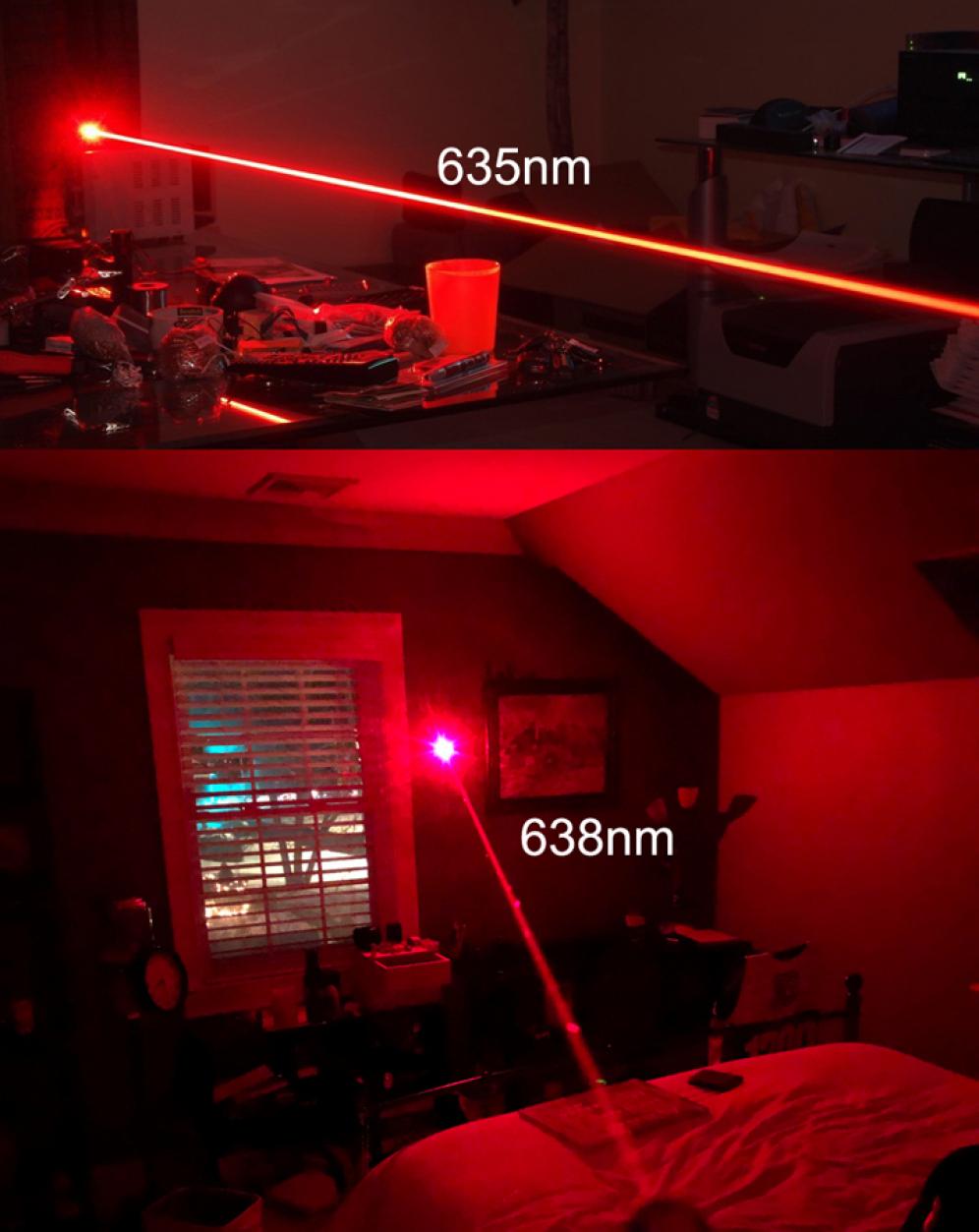 laser rosso brillante più potente