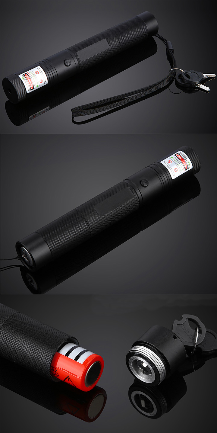 puntatore laser con batteria 18650
