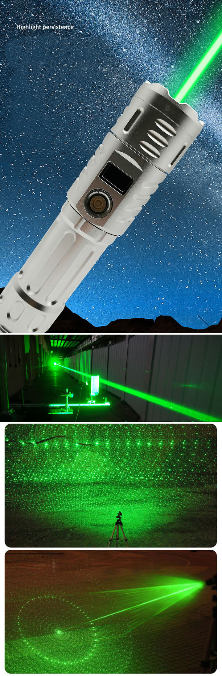 Puntatore laser verde 520nm 700mW