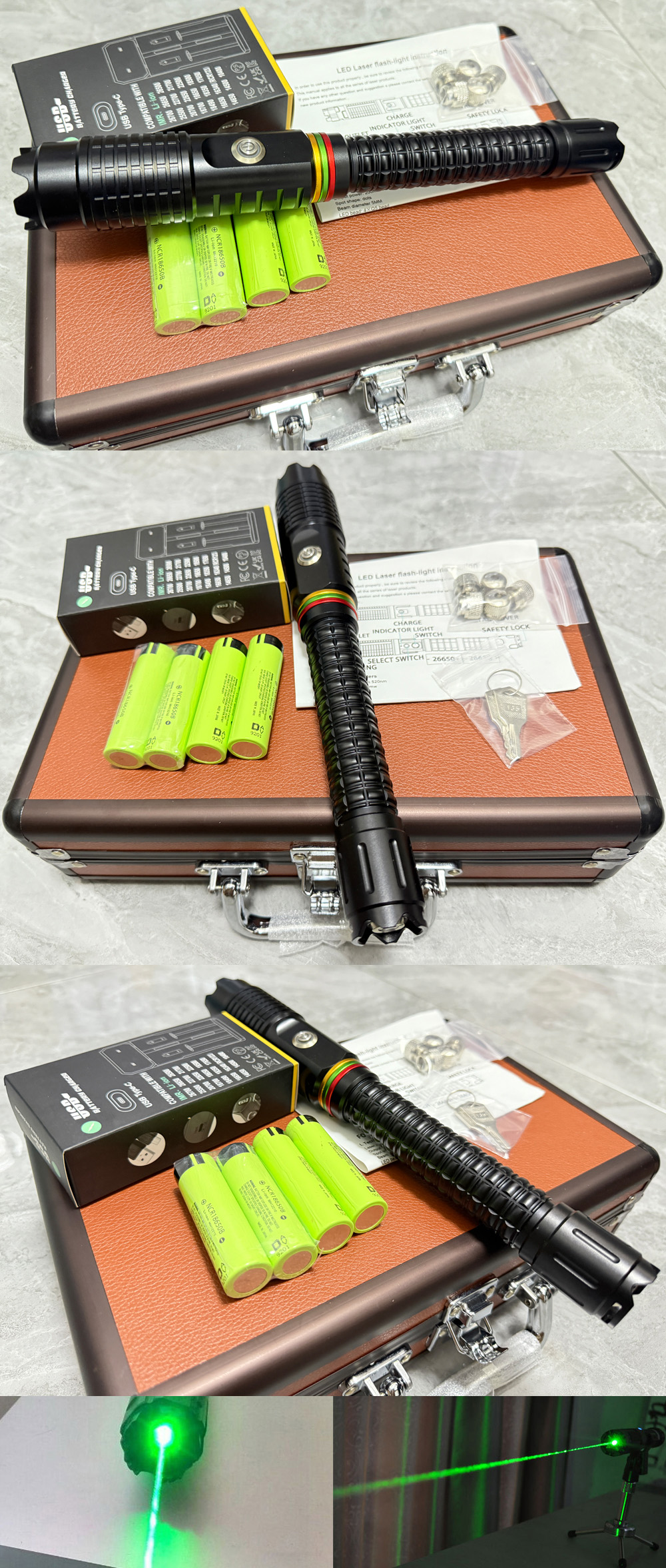 Puntatore laser verde 500mW/1000mW