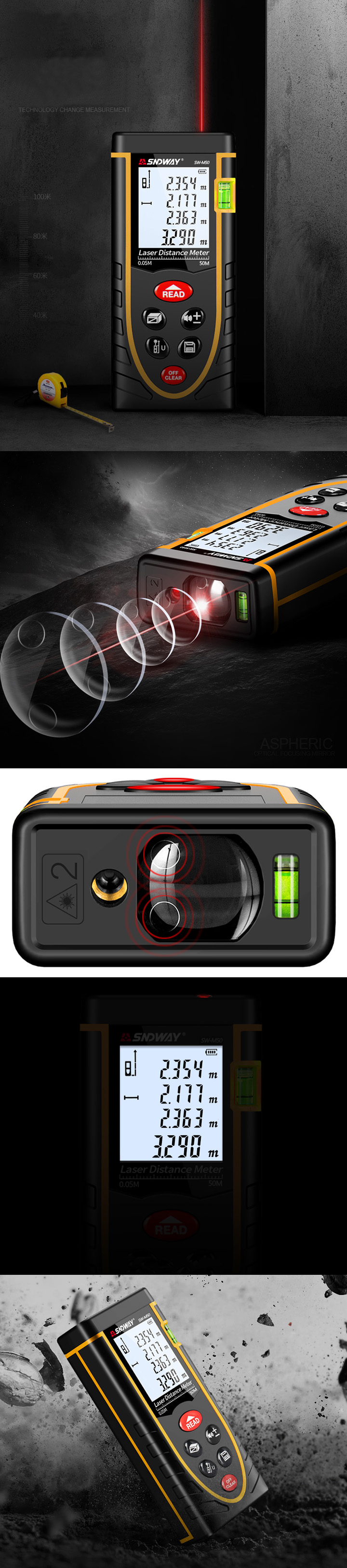 telemetro laser con Bluetooth