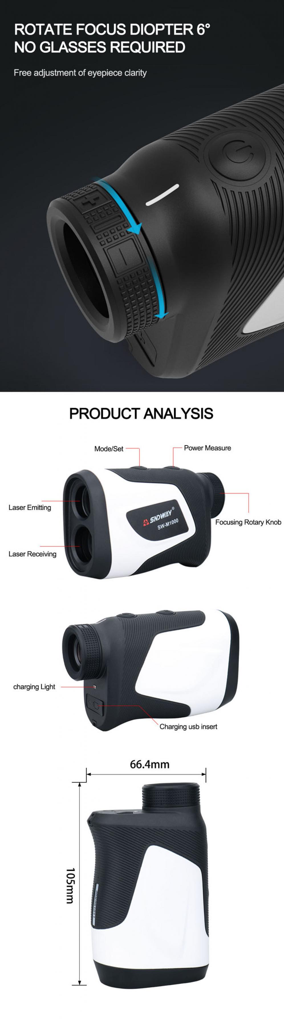 telemetro laser 1000m