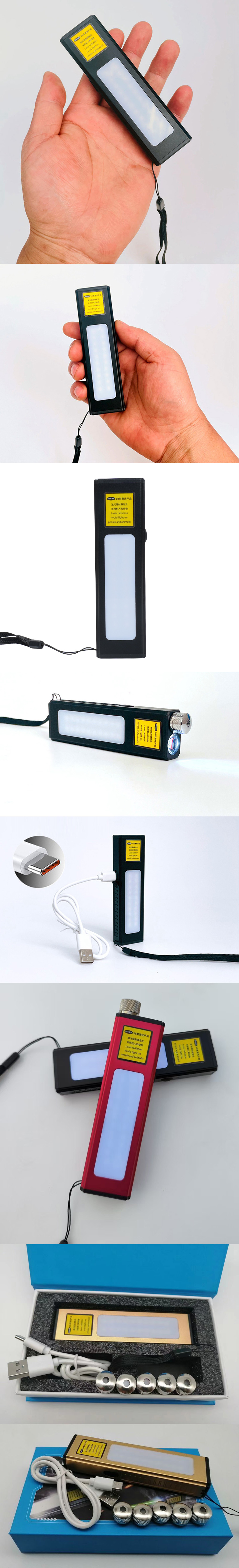 Torcia LED USB con laser
