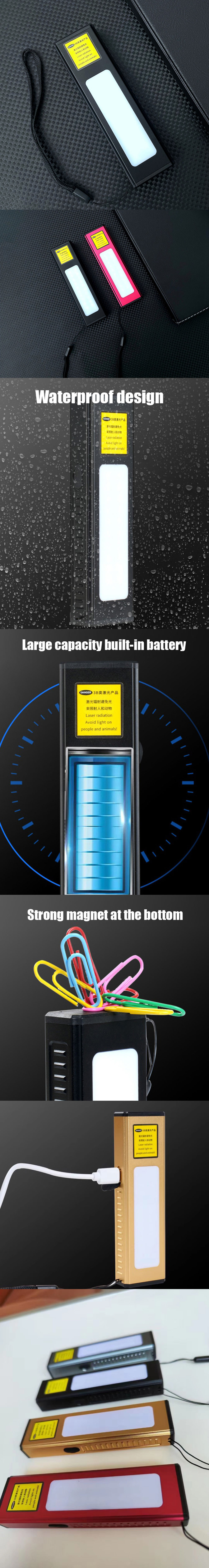 Torcia LED USB rettangolare